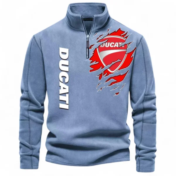 Performance Two-Wheeler Half Zip Stand Up Collar Hoodie CAR485 - Light Blue