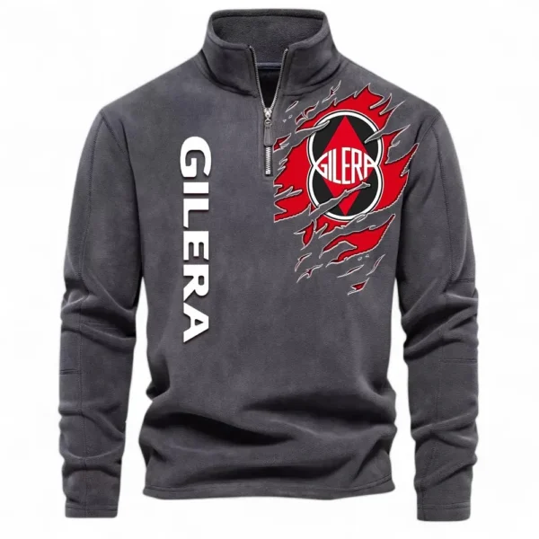 Agile Street Ride Half Zip Stand Up Collar Hoodie CAR485 - Dark Gray