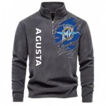 Performance Bike Half Zip Stand Up Collar Hoodie CAR485 - Dark Gray