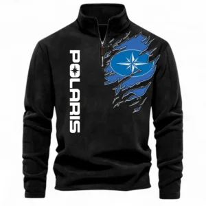 Off-Road Vehicle Half Zip Stand Up Collar Hoodie CAR485 - Black