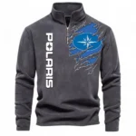 Adventure ATV Half Zip Stand Up Collar Hoodie CAR485 - Dark Gray