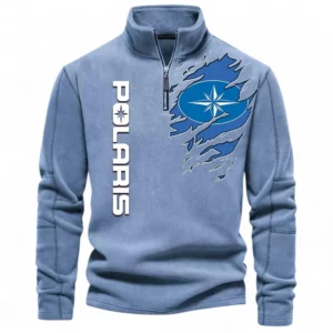 Utility Task Vehicle Half Zip Stand Up Collar Hoodie CAR485 - Light Blue