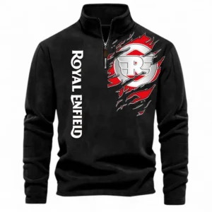 Classic Cruiser Half Zip Stand Up Collar Hoodie CAR485 - Black