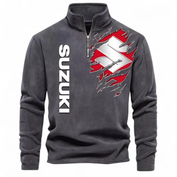 Crossover SUV Half Zip Stand Up Collar Hoodie CAR485 - Dark Gray