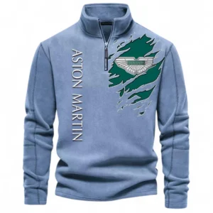 Two-Wheeler Half Zip Stand Up Collar Hoodie CAR486 - Light Blue
