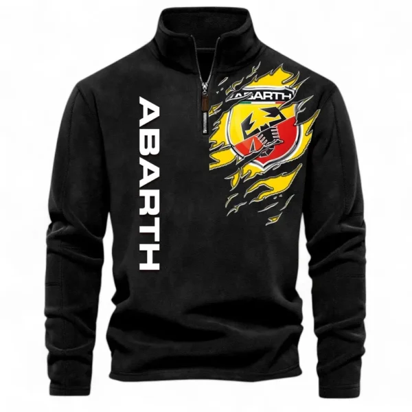 Racing Car Half Zip Stand Up Collar Hoodie CAR486 - Black