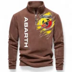Compact Sports Car Half Zip Stand Up Collar Hoodie CAR486 - Brown