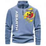 Rally Car Half Zip Stand Up Collar Hoodie CAR486 - Light Blue