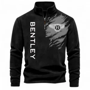 Luxury Sedan Half Zip Stand Up Collar Hoodie CAR486 - Black