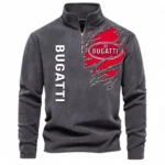 High-Performance Supercar Half Zip Stand Up Collar Hoodie CAR486 - Dark Gray