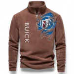 Premium Sedan Half Zip Stand Up Collar Hoodie CAR486 - Brown