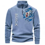 Crossover Vehicle Half Zip Stand Up Collar Hoodie CAR486 - Light Blue