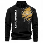 American Pickup Truck Half Zip Stand Up Collar Hoodie CAR486 - Black