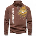 Reliable Family Car Half Zip Stand Up Collar Hoodie CAR486 - Brown