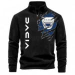 Eastern European Car Half Zip Stand Up Collar Hoodie CAR486 - Black