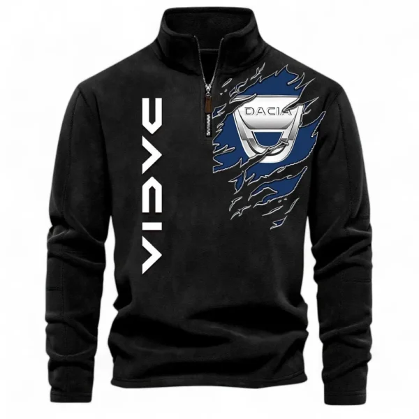 Eastern European Car Half Zip Stand Up Collar Hoodie CAR486 - Black