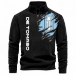 Sport Coupe Half Zip Stand Up Collar Hoodie CAR486 - Black