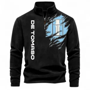 Sport Coupe Half Zip Stand Up Collar Hoodie CAR486 - Black
