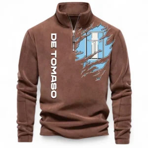Exotic Roadster Half Zip Stand Up Collar Hoodie CAR486 - Brown