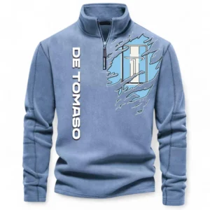 Racing Legend Half Zip Stand Up Collar Hoodie CAR486 - Light Blue