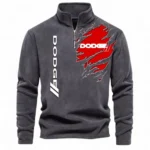 Performance Vehicle Half Zip Stand Up Collar Hoodie CAR486 - Dark Gray