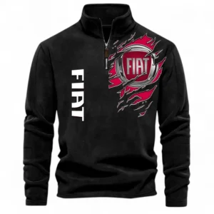 Compact Car Half Zip Stand Up Collar Hoodie CAR486 - Black