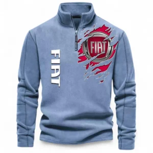Small Sedan Half Zip Stand Up Collar Hoodie CAR486 - Light Blue