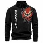 Classic Muscle Car Half Zip Stand Up Collar Hoodie CAR486 - Black