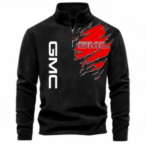Pickup Truck Half Zip Stand Up Collar Hoodie CAR486 - Black