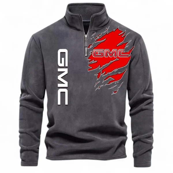 Utility SUV Half Zip Stand Up Collar Hoodie CAR486 - Dark Gray
