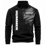 Luxury SUV Half Zip Stand Up Collar Hoodie CAR486 - Black