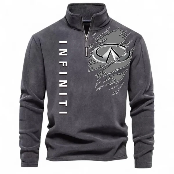 Executive Car Half Zip Stand Up Collar Hoodie CAR486 - Dark Gray