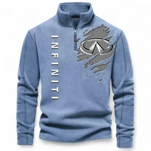 Performance Coupe Half Zip Stand Up Collar Hoodie CAR486 - Light Blue