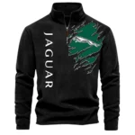 Luxury Sedan Half Zip Stand Up Collar Hoodie CAR486 - Black