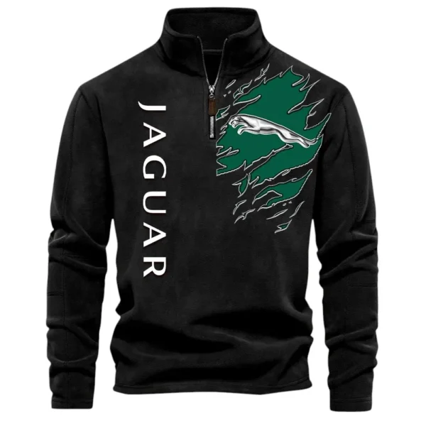 Luxury Sedan Half Zip Stand Up Collar Hoodie CAR486 - Black