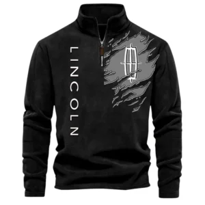 Luxury Sedan Half Zip Stand Up Collar Hoodie CAR486 - Black