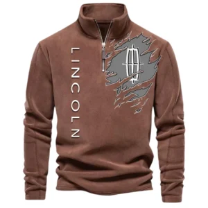 Premium SUV Half Zip Stand Up Collar Hoodie CAR486 - Brown