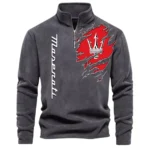 Performance Sedan Half Zip Stand Up Collar Hoodie CAR486 - Dark Gray