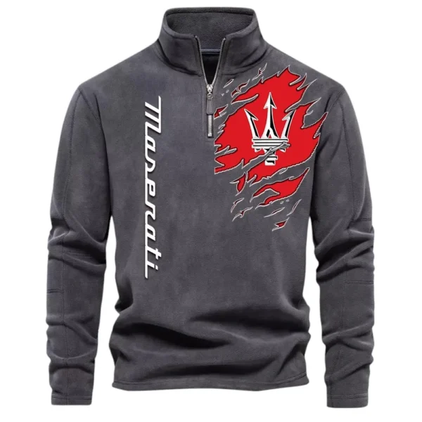 Performance Sedan Half Zip Stand Up Collar Hoodie CAR486 - Dark Gray