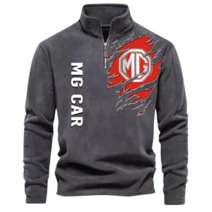 Urban Hatchback Half Zip Stand Up Collar Hoodie CAR486 - Dark Gray