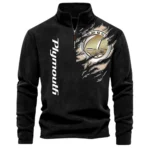 Classic Sedan Half Zip Stand Up Collar Hoodie CAR486 - Black