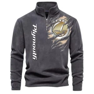 American Cruiser Half Zip Stand Up Collar Hoodie CAR486 - Dark Gray