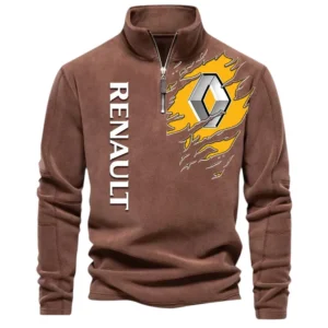Compact Hatchback Half Zip Stand Up Collar Hoodie CAR486 - Brown