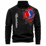 Classic Car Half Zip Stand Up Collar Hoodie CAR486 - Black