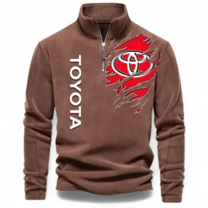 Sedan Half Zip Stand Up Collar Hoodie CAR486 - Brown