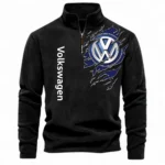 German Car Half Zip Stand Up Collar Hoodie CAR486 - Black
