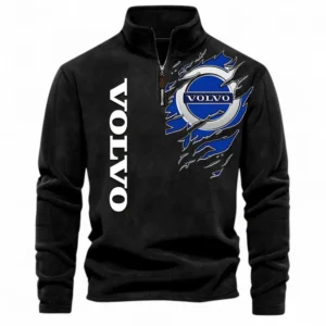 Luxury Sedan Half Zip Stand Up Collar Hoodie CAR486 - Black