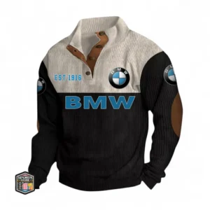Touring Vehicle Men's Stand Up Collar Base Shirt CAR487 - Black
