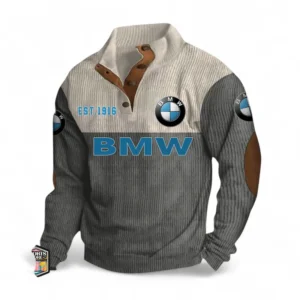 Grand Touring Coupe Men's Stand Up Collar Base Shirt CAR487 - Gray