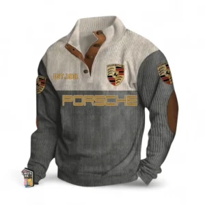 Performance Car Men's Stand Up Collar Base Shirt CAR487 - Gray